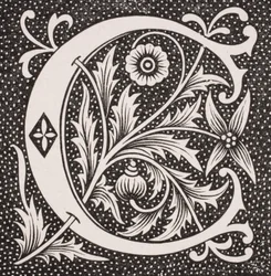 Lettre décorée 